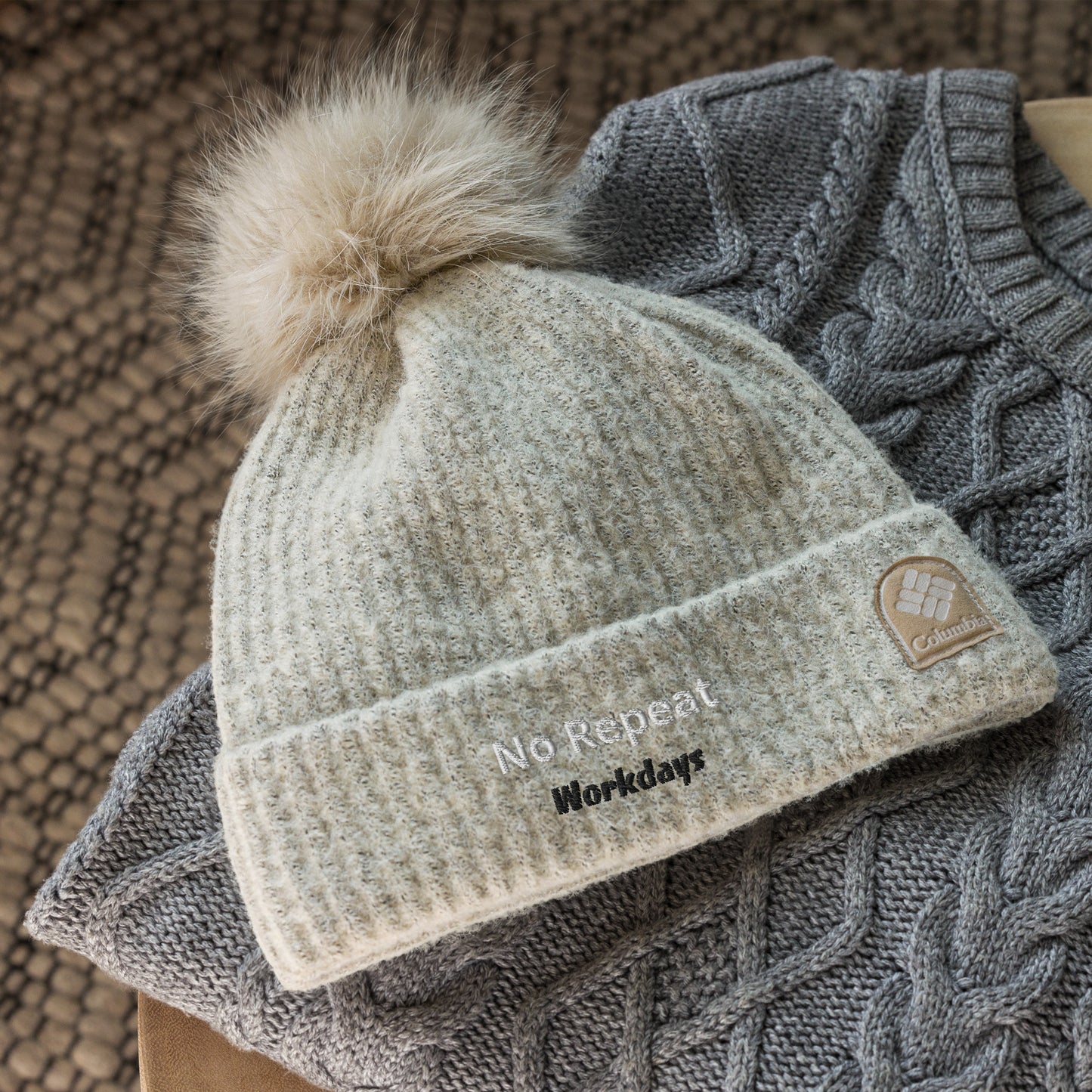 Columbia pom-pom beanie