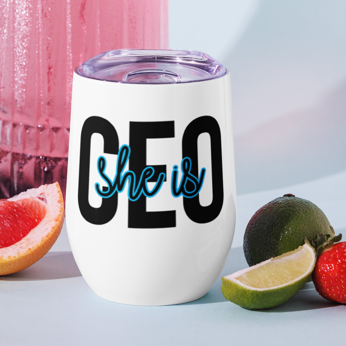 Wine tumbler "She is CEO"