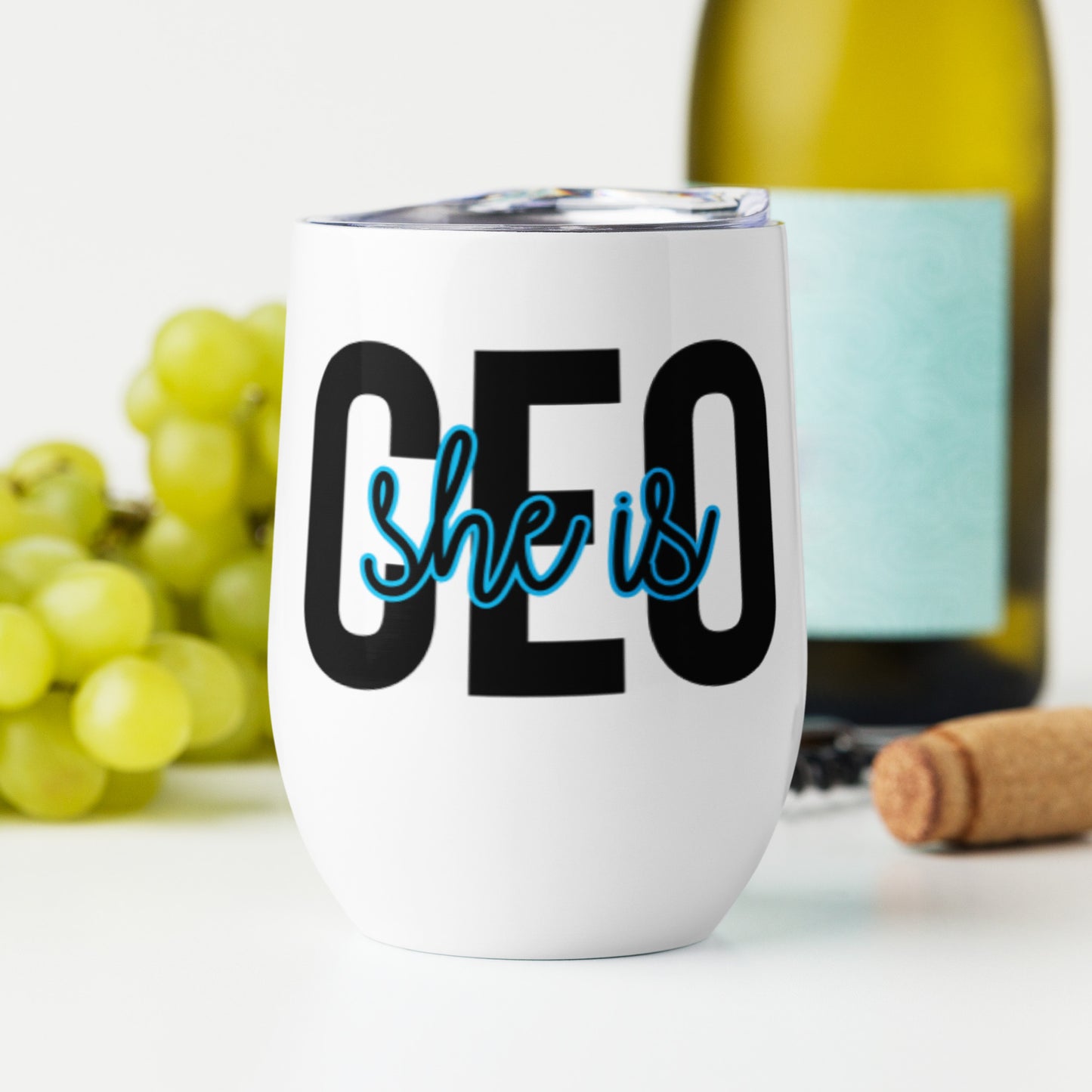 Wine tumbler "She is CEO"